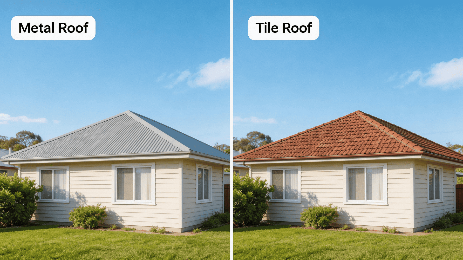 metal vs tile roof nz comparison showing differences that affect roof painting cost nz