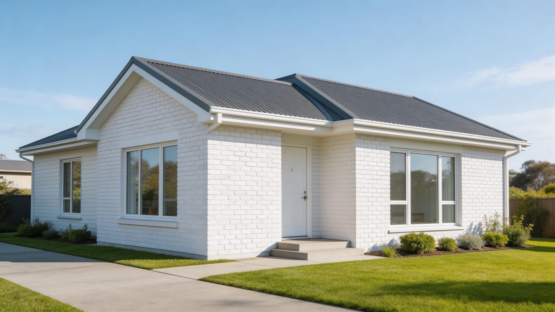 Brick house painting cost NZ modern painted exterior home finish