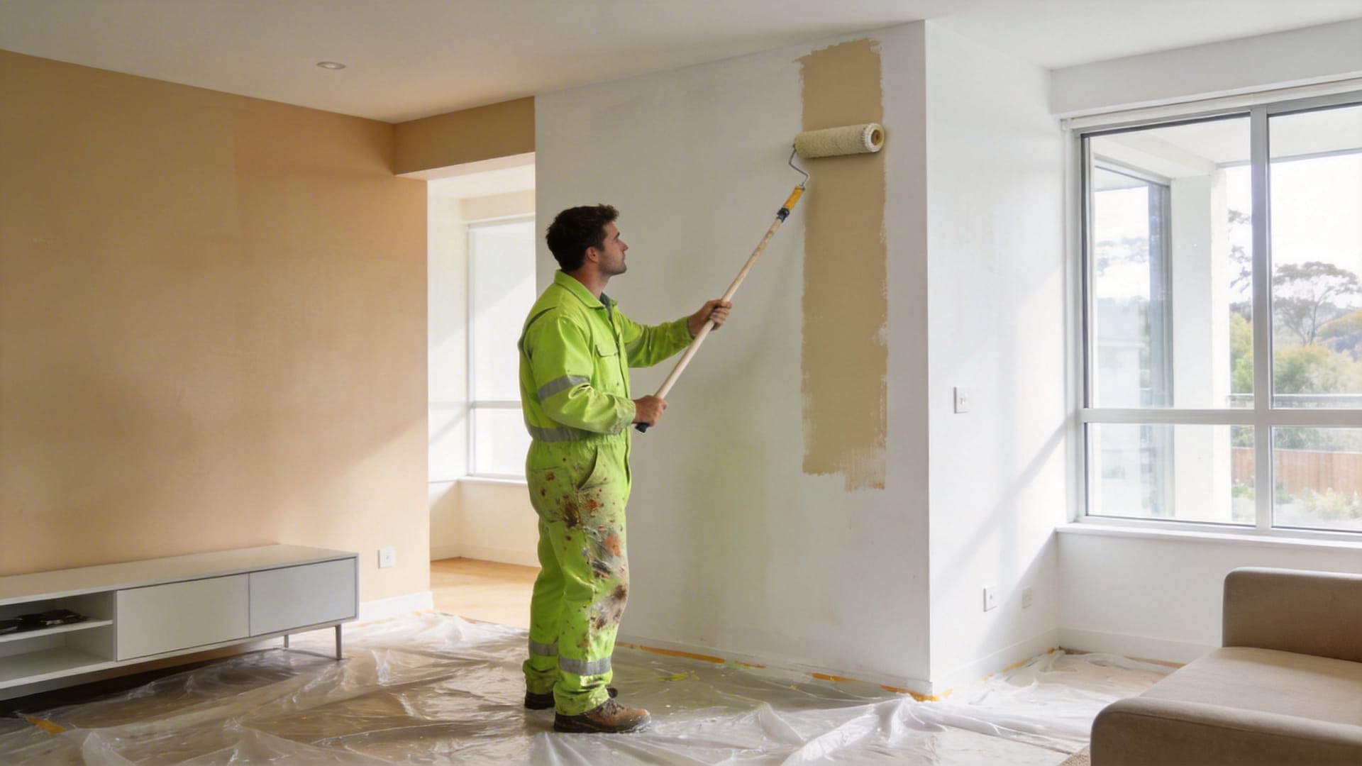 2 bedroom house painting cost NZ interior living room repaint example