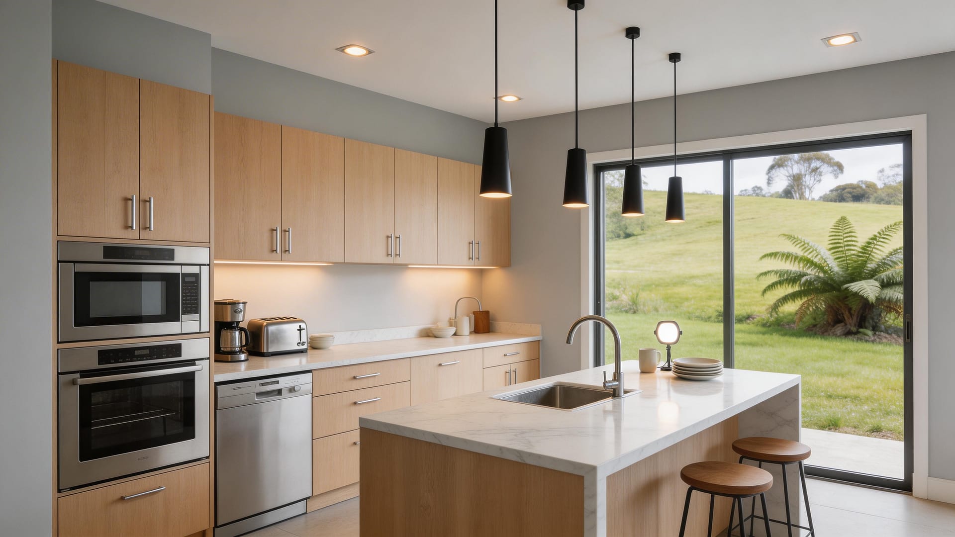 How much does it cost to paint a kitchen in NZ - freshly painted kitchen interior in New Zealand